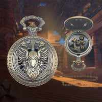 Thumbnail for Paladin Helm on Bronze Pocket Watch with Mini Dice - Pendant