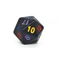 Thumbnail for 7pcs Dice Acrylic Blend Multi Font Solid Black