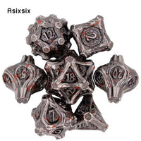 Thumbnail for 7pcs Dice Metal Tree Stump Blood Silver