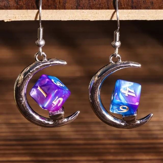 Blue & Purple Mini Acrylic  - D6 Earings