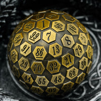 Thumbnail for D100 RPG Dice - Gold Metal