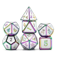 Thumbnail for Forest Green in Rainbow Metal - 7pcs RPG Dice Set