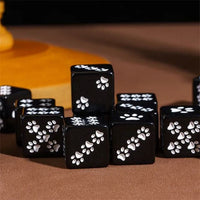 Thumbnail for Paw on Black Resin - 6pcs D6 RPG Dice Set