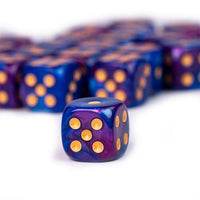 Thumbnail for 12mm Purple & Blue Acrylic - 10pcs D6 RPG Dice Set