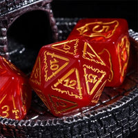 Thumbnail for Weapons on Silk Red Acrylic - 7pcs RPG Oversized Dice Set