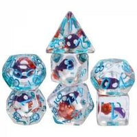 Thumbnail for Purple Mushroom in Clear Resin - 7pcs RPG Full Dice Set