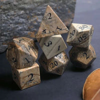 Thumbnail for Yellow Jasper Gemstone - 7pcs RPG Dice Set