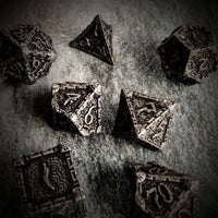 Thumbnail for 7pcs RPG Dice Set - Silver Metal