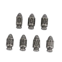Thumbnail for 7pcs Dice Metal Bullet Worn Silver