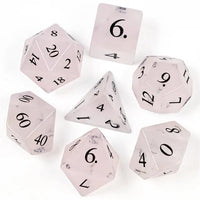 Thumbnail for 7pcs Dice Gem Glass Black Font Pink White