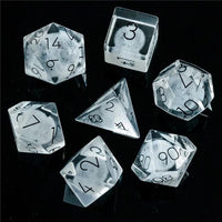 Thumbnail for Dandelion in Clear Glass - 7pcs RPG Dice Set