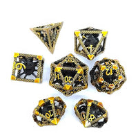 Thumbnail for 7pcs Dice Metal Hollow Watcher Gold Black