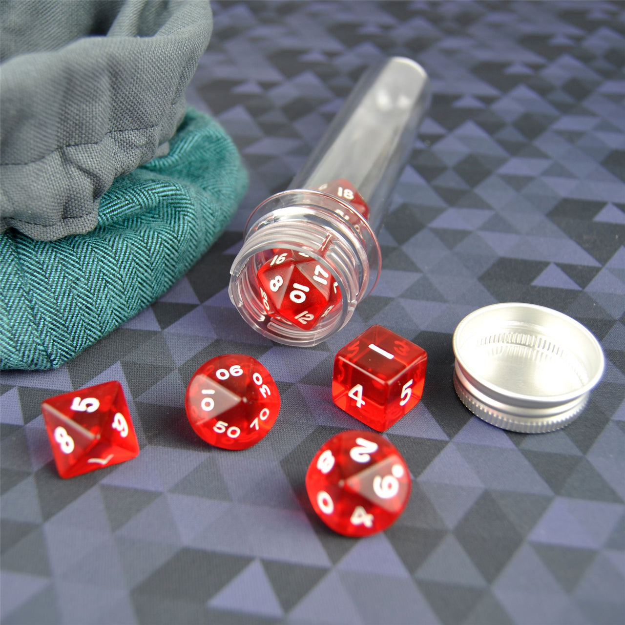 2 pcs of Clear Plastic Tube - Dice Storage