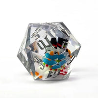 Thumbnail for Snowman in Clear Sharp Resin - D20 RPG Dice