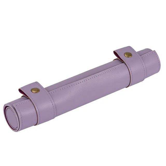 Purple Velvet PU Leather Roll & Tray - Dice Storage