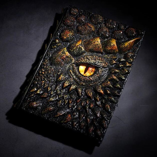 Gold Resin Dragon - A5 Handmade Hardback Notebook