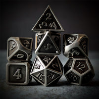 Thumbnail for Brushed Silver Metal - 7pcs RPG Dice Set