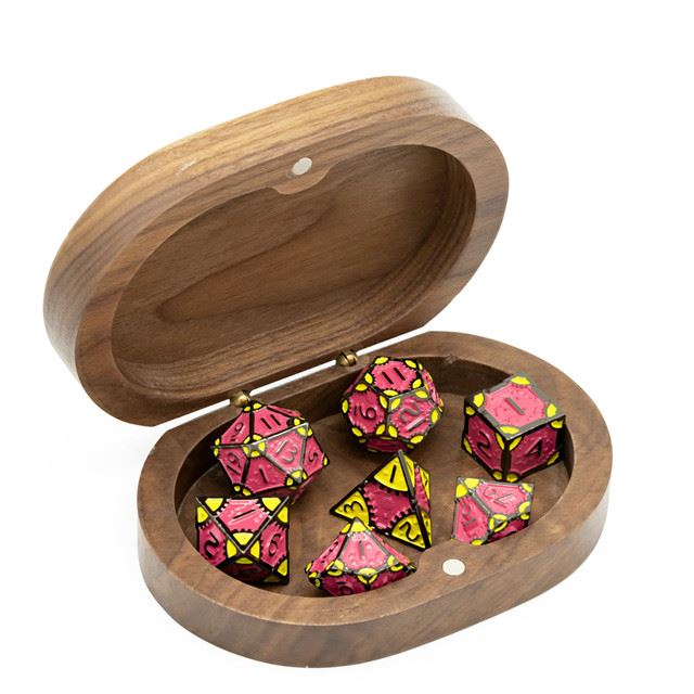 Dragon on Walnut Wood -  Hinged Dice Storage