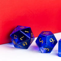 Thumbnail for Clear Blue Glass - 7pcs RPG Dice Set