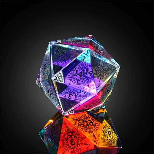 Astrology on Prism Glass - D20 RPG Dice