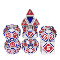 Thumbnail for 7pcs Dice Metal Alien Ship Blue Red Silver