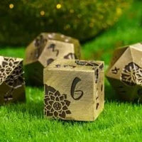 Thumbnail for Lotus Flower in Bronze Metal - 7pcs RPG Dice Set
