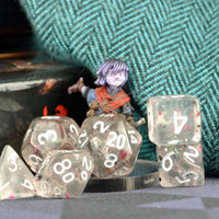 Thumbnail for Glitter in Clear Acrylic - 7pcs RPG Mini Dice Set