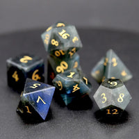 Thumbnail for Blue Labradorite Gemstone - 7pcs RPG Dice Set