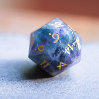 Thumbnail for 7pcs Dice Gem Stone Fluorite Purple