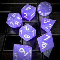 Thumbnail for 7pcs Dice Sharp Frosted Purple