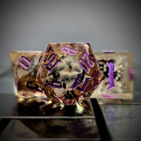 Thumbnail for Spider in Clear Filled Sharp Resin - 7pcs RPG Dice Set