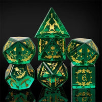 Thumbnail for Xmas on Green Glass - 7pcs RPG Dice Set