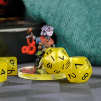 Thumbnail for Silk Yellow Acrylic - 7pcs RPG Mini Dice Set