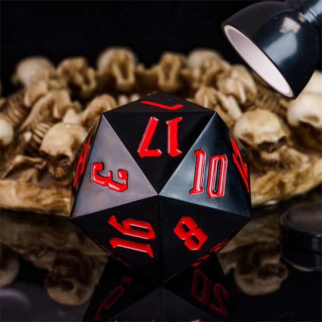 Black Sharp Acrylic - D20 RPG Dice