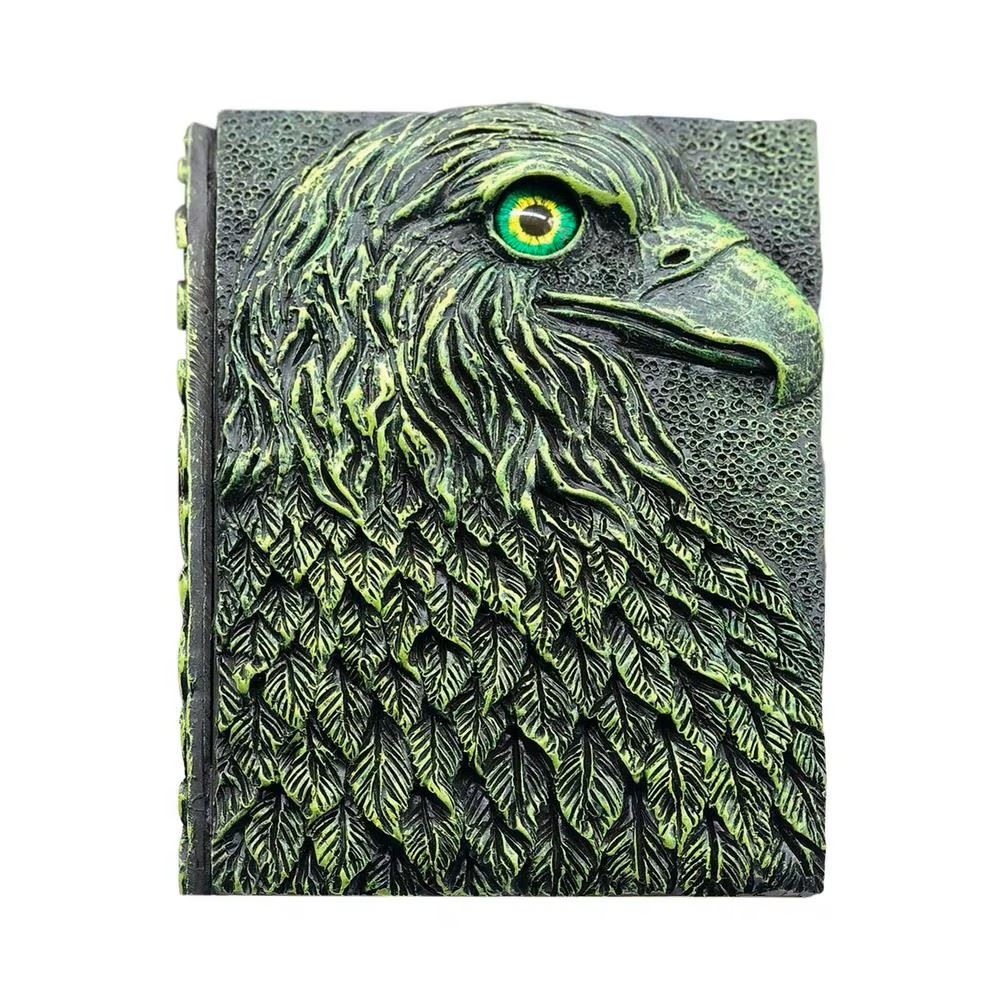 Green Resin Eagle - A5 Handmade Hardback Notebook