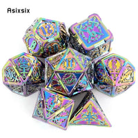 Thumbnail for 7pcs Dice Metal Sword Circle Rainbow