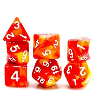 Thumbnail for 7pcs Dice Acrylic Blend White Font Yellow Red