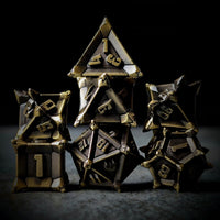 Thumbnail for 7pcs RPG Dice Set - Spiky Bronze Metal