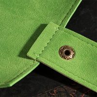 Thumbnail for Green Velvet PU Leather Roll & Tray - Dice Storage