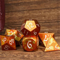 Thumbnail for 7pcs RPG Dice Set - Orange & Yellow Anodized Aluminium