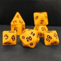 Thumbnail for 7pcs Dice Acrylic Blend Black Font Solid Yellow