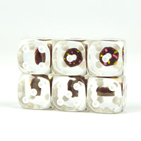 Thumbnail for Brown Donut in Clear Resin - 6pcs D6 RPG Dice Set