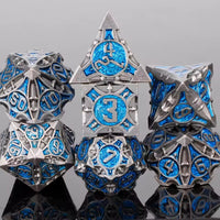 Thumbnail for 7pcs Dice Metal Arrow Head Blue Nickel