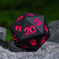 Thumbnail for Red on Solid Black Silicone - 7pcs RPG Full Dice Set