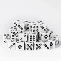 Thumbnail for Paw on White Resin - 6pcs D6 RPG Dice Set