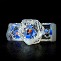 Thumbnail for Blue Duck in Clear Resin - 7pcs RPG Full Dice Set