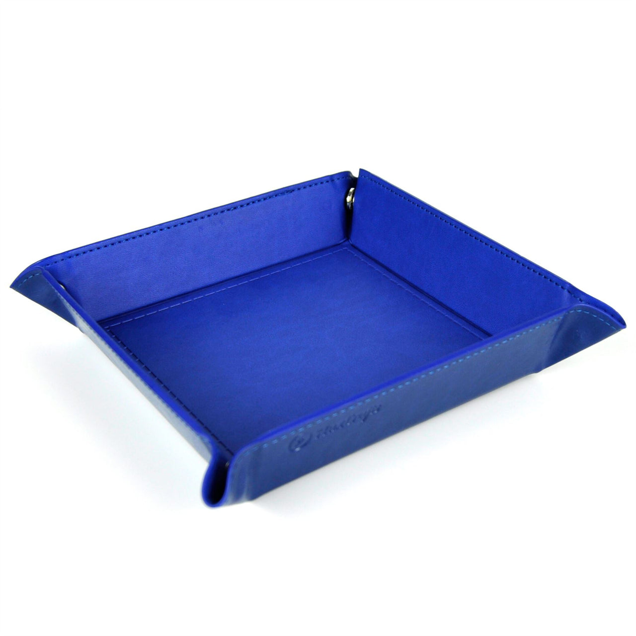 Royal Blue & Blue PU Leather - Square Hard Dice Tray