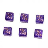 Thumbnail for 10pcs D6 12mm Dice Acrylic Gold Font Counter Numbers Purple