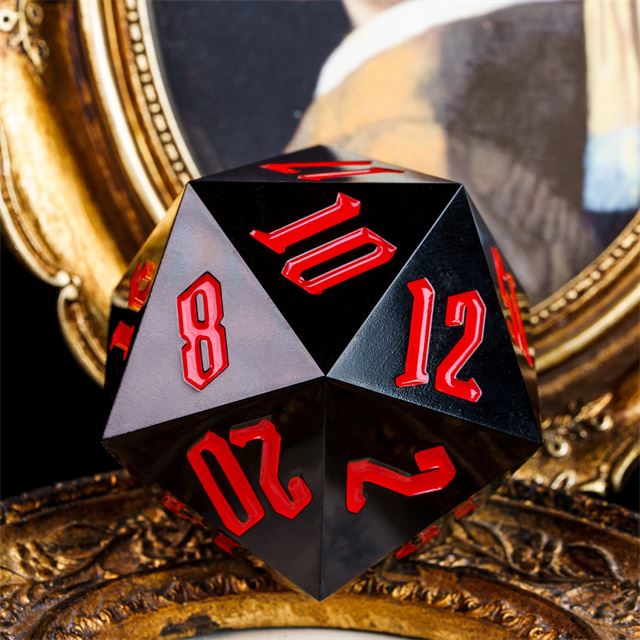 Black Sharp Acrylic - D20 RPG Dice