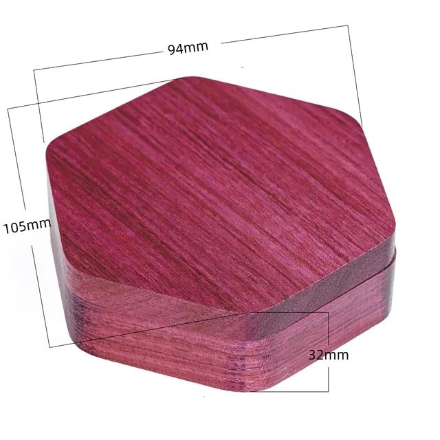 Purpleheart Wood with 7 Slots -  Magnetic Dice Storage